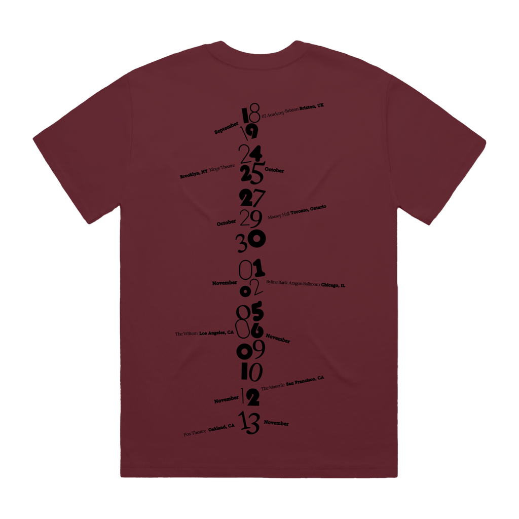 Burgundy Tour T-Shirt